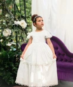 TRISH SCULLY ELLA GOWN WHITE GIRLS