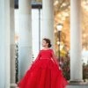TRISH SCULLY HOME MARIPOSA GOWN CRIMSON GIRLS