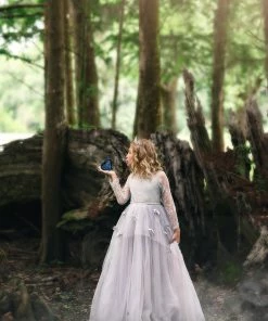 TRISH SCULLY HOME MARIPOSA GOWN SILVER GIRLS