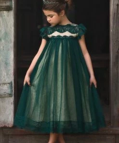 TRISH SCULLY ADRIANA DRESS EMERALD GIRLS