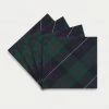TRISH SCULLY BLACK WATCH COCKTAIL NAPKINS, SET OF 4 HOME
