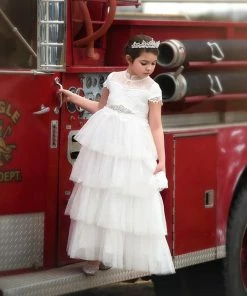 TRISH SCULLY HOME Shop All Girls Apparel ARIANA GOWN WHITE