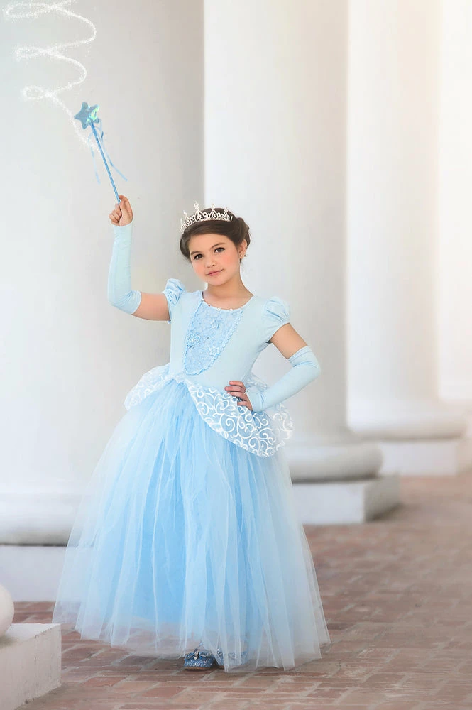 TRISH SCULLY HOME PRINCESS ADELINE GOWN & GLOVES SET BLUE Dress Up 3 TRISH SCULLY HOME PRINCESS ADELINE GOWN & GLOVES SET BLUE Dress Up