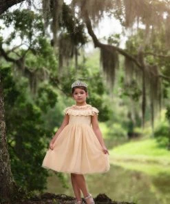 TRISH SCULLY GIOVANNA DRESS BUTTERSCOTCH GIRLS