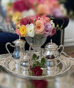 TRISH SCULLY SILVER PLATED BUCKINGHAM PLATTER HOME