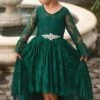 TRISH SCULLY AINSLEY DRESS & BELT SET EMERALD