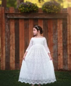 TRISH SCULLY ELLIE GOWN WHITE GIRLS