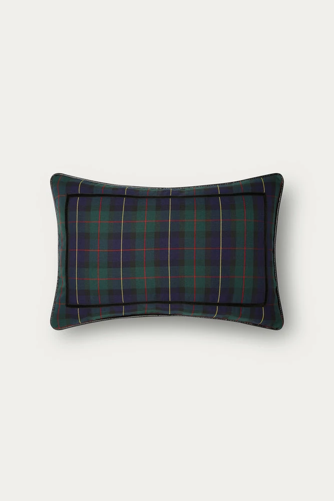TRISH SCULLY HOME BLACK WATCH TARTAN BOLSTER PILLOW 3 TRISH SCULLY HOME BLACK WATCH TARTAN BOLSTER PILLOW