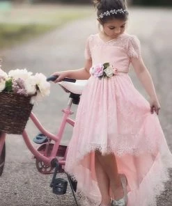 TRISH SCULLY GIRLS AINSLEY DRESS & BELT SET PINK