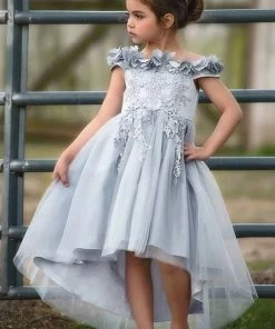 TRISH SCULLY HOME GIRLS BELLE GOWN SILVER