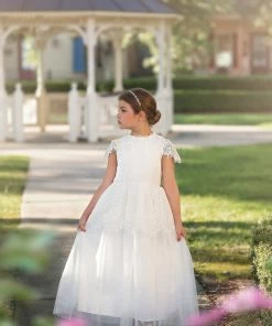 TRISH SCULLY HOME GIRLS GWENDOLYN GOWN WHITE