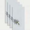 TRISH SCULLY HOME Mother's Day Gift Guide ITALIAN LINEN LAVENDER EMBROIDERY NAPKINS, SET OF 4