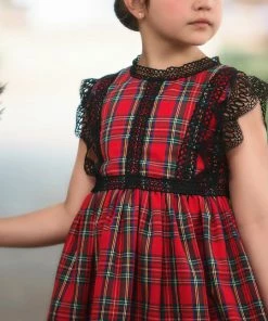 TRISH SCULLY GIRLS EVERLY DRESS STEWART TARTAN