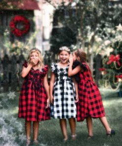 TRISH SCULLY Spring/Summer 2022 MILLY DRESS RED BUFFALO CHECK