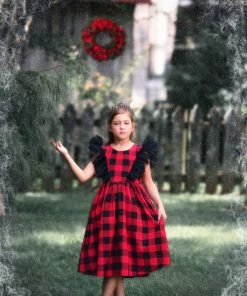 TRISH SCULLY Spring/Summer 2022 MILLY DRESS RED BUFFALO CHECK