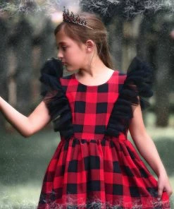 TRISH SCULLY Spring/Summer 2022 MILLY DRESS RED BUFFALO CHECK