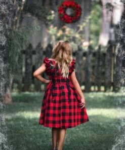 TRISH SCULLY BIANCA DRESS RED & BLACK BUFFALO CHECK SALE 8 TRISH SCULLY BIANCA DRESS RED & BLACK BUFFALO CHECK SALE