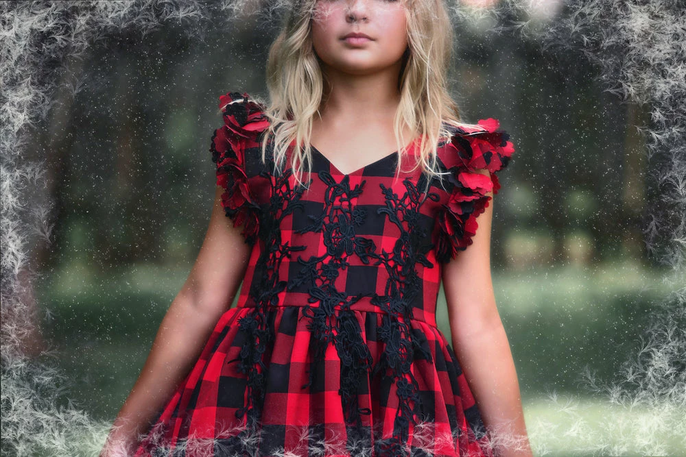 TRISH SCULLY BIANCA DRESS RED & BLACK BUFFALO CHECK SALE 6 TRISH SCULLY BIANCA DRESS RED & BLACK BUFFALO CHECK SALE