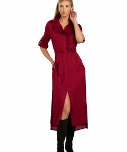 TRISH SCULLY LEA BUTTON DOWN MAXI DRESS