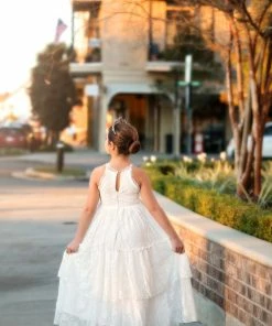 TRISH SCULLY DOMINIQUE MAXI DRESS WHITE GIRLS