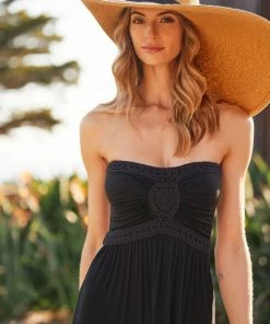 TRISH SCULLY WOMEN PIPPA MAXI DRESS BLACK