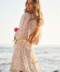 TRISH SCULLY WOMEN GRACE MINI DRESS PINK FLORAL