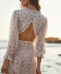 TRISH SCULLY WOMEN GRACE MINI DRESS PINK FLORAL