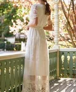 TRISH SCULLY MARJORIE MAXI DRESS WHITE WOMEN