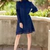 TRISH SCULLY HOME THEODORA SHIFT DRESS NAVY BLUE 2 TRISH SCULLY HOME THEODORA SHIFT DRESS NAVY BLUE
