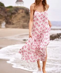 TRISH SCULLY WOMEN ALEXA MAXI DRESS PINK FLORAL