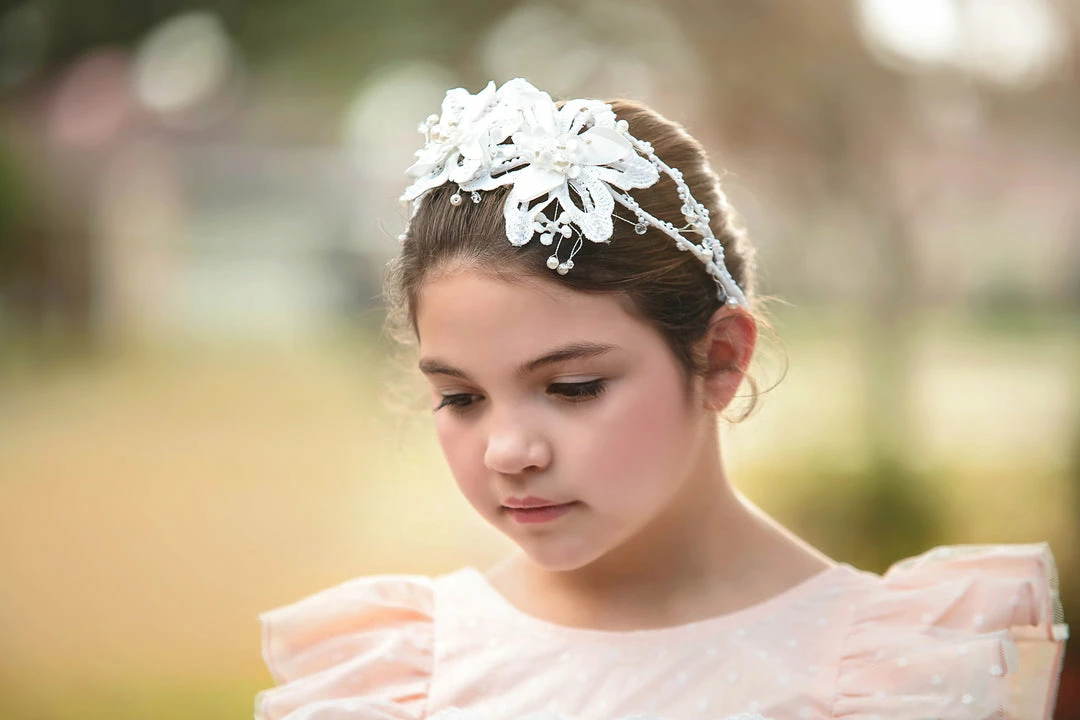 TRISH SCULLY LE FLEUR BLANCHE HEADBAND GIRLS 4 TRISH SCULLY LE FLEUR BLANCHE HEADBAND GIRLS