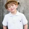 TRISH SCULLY BOYS KINGSLEY POLO WHITE