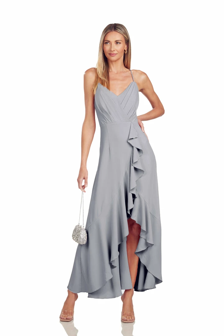 TRISH SCULLY WOMEN PAIGE GOWN SILVER BLUE 3 TRISH SCULLY WOMEN PAIGE GOWN SILVER BLUE