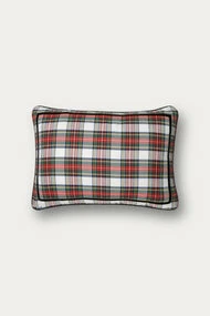 TRISH SCULLY HOME STEWART TARTAN BOLSTER PILLOW