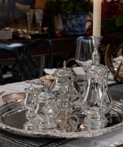 TRISH SCULLY SILVER PLATED 4PC. BALMORAL COFFEE/TEA SERVICE