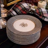 TRISH SCULLY HOME GLEN PLAID APPETIZER PLATES-4PC. SET