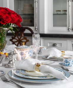 TRISH SCULLY HOME CORINNE BONE CHINA DINNERWARE 5PC. SET