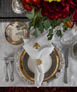 TRISH SCULLY HOME ITALIAN LINEN BEE EMBROIDERED NAPKIN SET OF 4 9 TRISH SCULLY HOME ITALIAN LINEN BEE EMBROIDERED NAPKIN SET OF 4