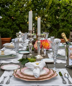 TRISH SCULLY HOME MILANO WHITE JACQUARD PLACEMATS SET OF 4