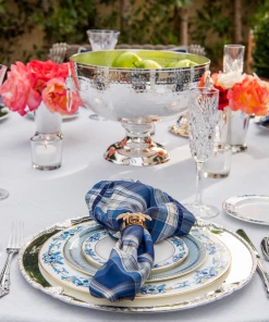 TRISH SCULLY HOME SILVER PLATED YORKSHIRE CHARGER PLATE