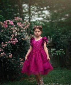 TRISH SCULLY GIRLS BIANCA DRESS ORCHID