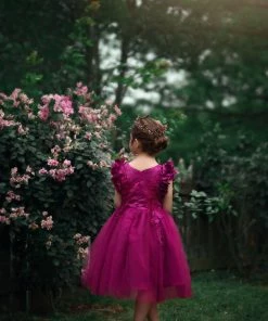 TRISH SCULLY GIRLS BIANCA DRESS ORCHID