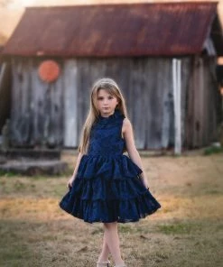 TRISH SCULLY JOELLE DRESS NAVY