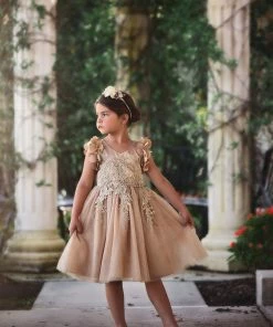 TRISH SCULLY HOME BIANCA DRESS GOLD