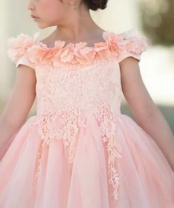 TRISH SCULLY HOME BELLE GOWN PEACHY PINK GIRLS