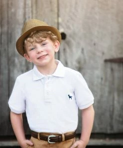 TRISH SCULLY BOYS KINGSLEY POLO WHITE