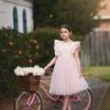 TRISH SCULLY GIRLS CAROLINA DRESS PINK
