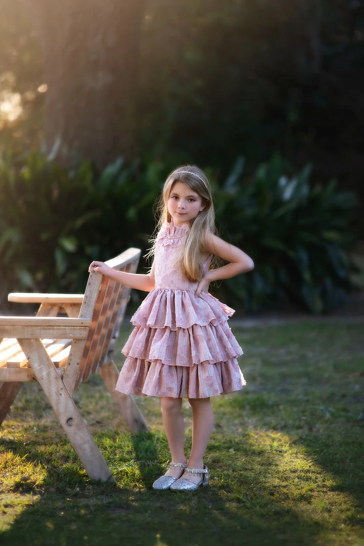 TRISH SCULLY GIRLS JOELLE DRESS ROSE 5 TRISH SCULLY GIRLS JOELLE DRESS ROSE