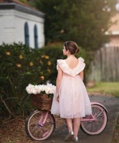 TRISH SCULLY GIRLS CAROLINA DRESS PINK