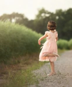 TRISH SCULLY BIANCA DRESS PEACHY PINK